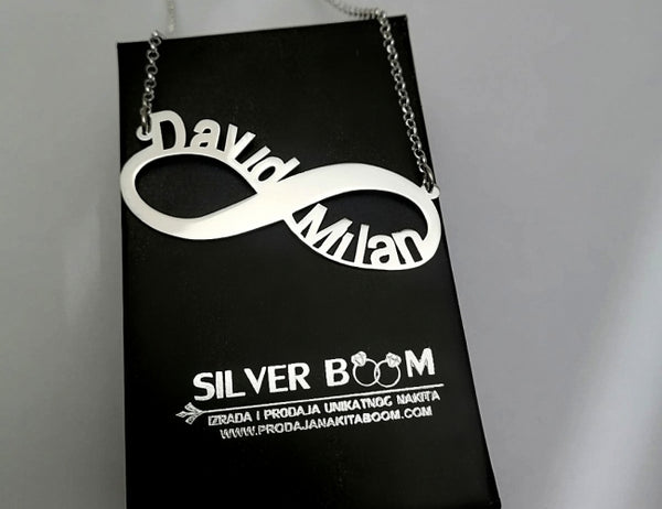 Ogrlica Beskonačno sa Dva Imena - Silver Boom